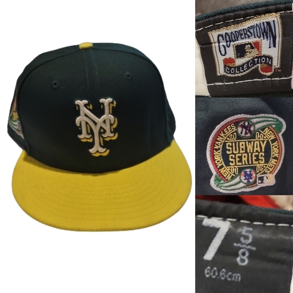 SUBWAY SERIES baseball cap NY YANKEES NY METS 2000 vintage Gift Yankees Fan